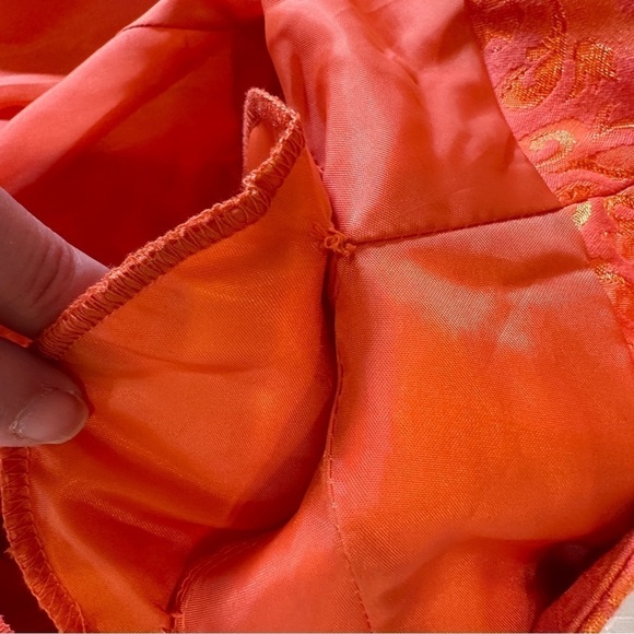 Venus Evening Tangerine Brocade Blazer Jacket 10 - Picture 8 of 13